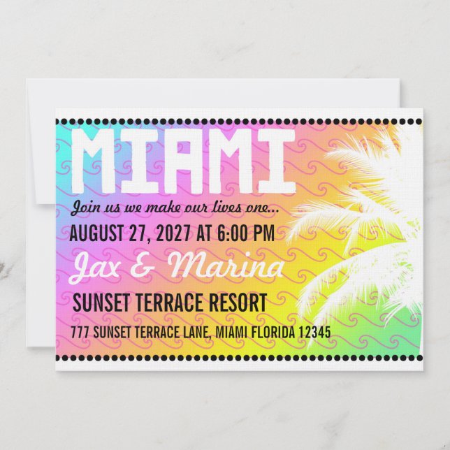 MIAMI Destination Invitation (Front)