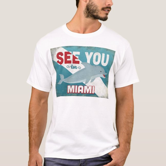 Miami Dolphin Tee - Fun Aqua Retro