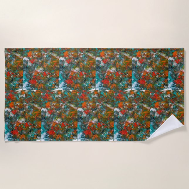 Miami Dolphins Balloon Studio Art Beach Towel (Front)