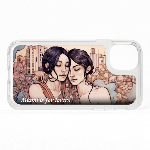 Miami Downtown Women Cuddling Lesbians Drawing Speck iPhone 11 Case