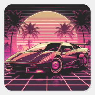 Miami Dreams Square Sticker