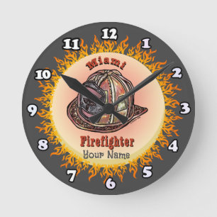 Miami Firefighter clock