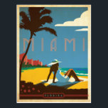 Miami, FL Postcard<br><div class="desc">Anderson Design Group is an award-winning illustration and design firm in Nashville, Tennessee. Founder Joel Anderson directs a team of talented artists to create original poster art that looks like classic vintage advertising prints from the 1920s to the 1960s.</div>