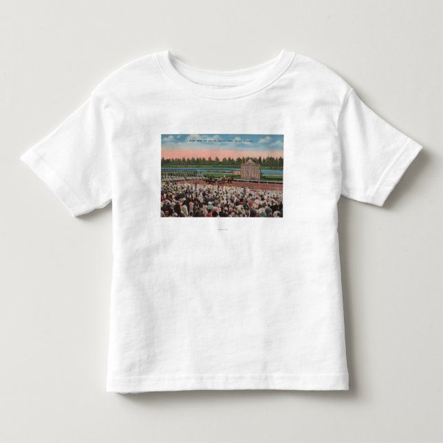 Miami, FL - View of Hialeah Park with Horse Toddler T-shirt (Front)