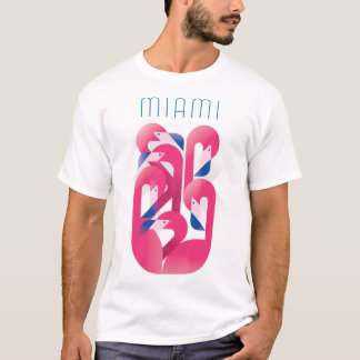 Miami Flamingo Color T-Shirt