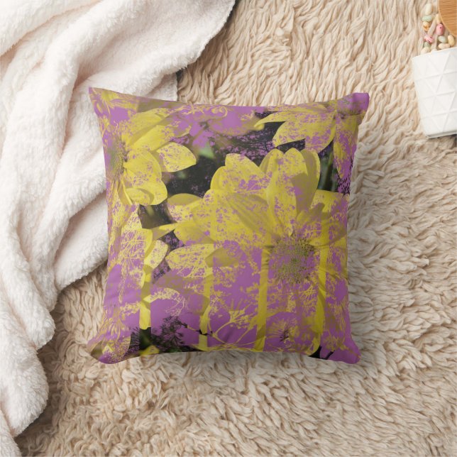Miami Floral Throw Pillow (Blanket)