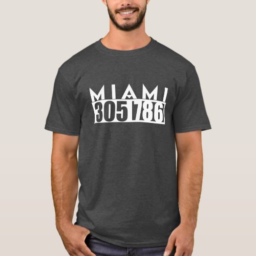 MIAMI Florida 305  786 AREA Code CITY T_Shirt