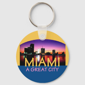 Miami Florida A Great City Keychain