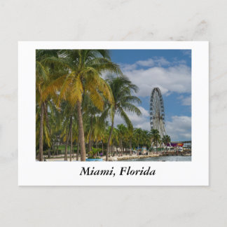 Miami Florida and Biscayne Bay Postcard