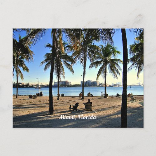 Miami Florida beach Postcard