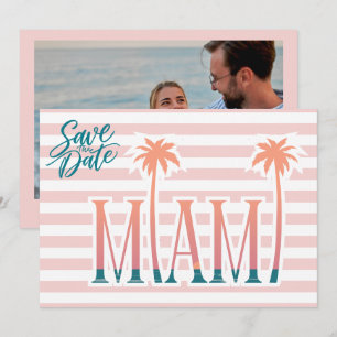 Miami Florida Beach Wedding Photo Save the date