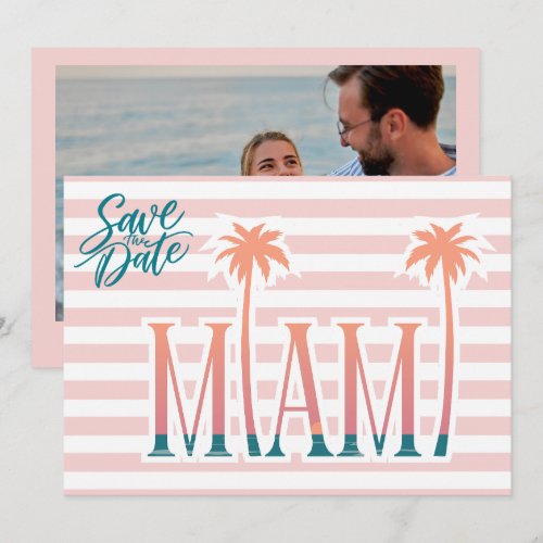 Miami Florida Beach Wedding Photo Save the date