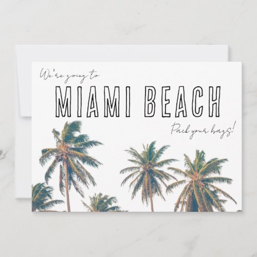 Miami Florida Beach Wedding Save The Date