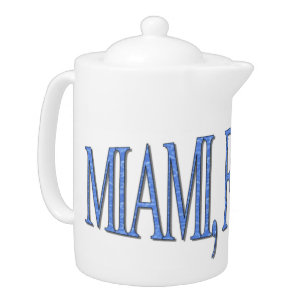 Miami, Florida - Blue Teapot