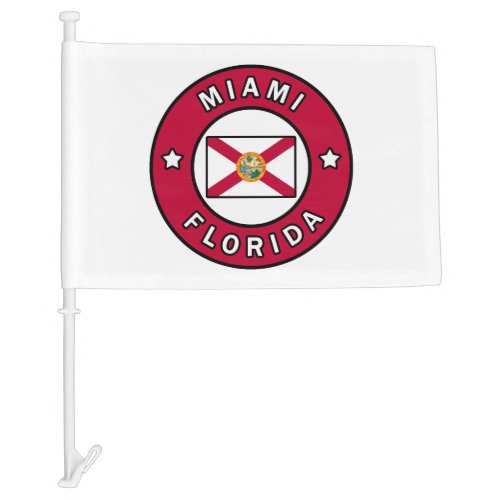 Miami Florida Car Flag