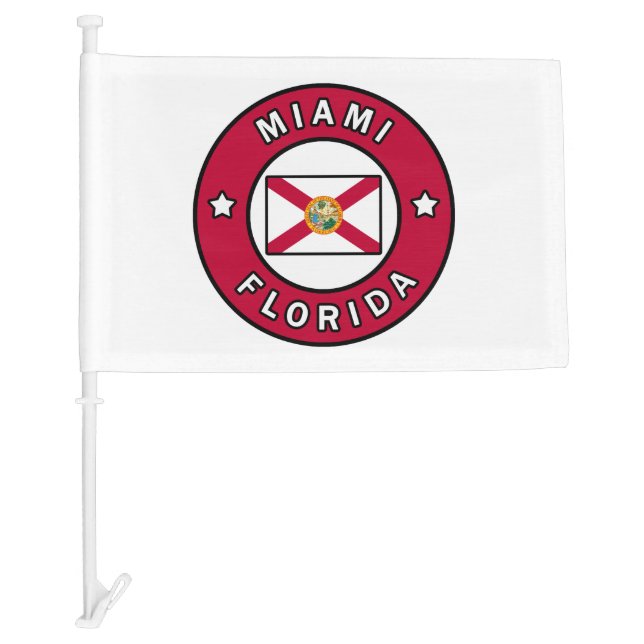 Miami Florida Car Flag (Front)