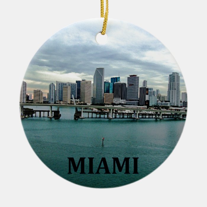 Miami Florida Christmas Ornament