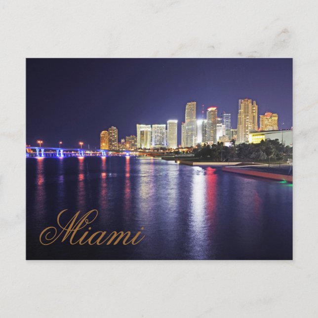 Miami, Florida, City of Progress Postcard (Front)