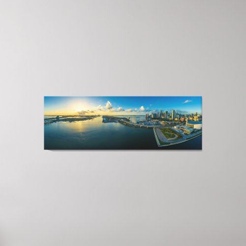 Miami Florida City Skyline Travel Photo Canvas Print