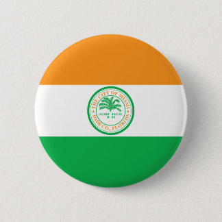Miami Florida City, United States flag Pinback Button