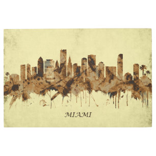 Miami Florida Cityscape Metal Print