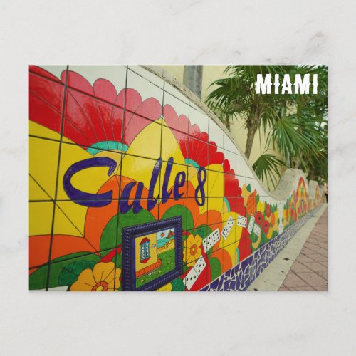 Miami Florida Colorful Calle Ocho Little Havana Postcard