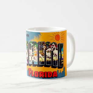 Miami Florida Colorful Postcard Mug