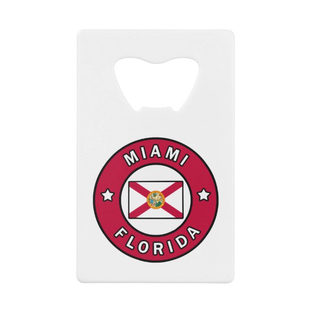 Miami Florida Credit Card Bottle Opener (Front)