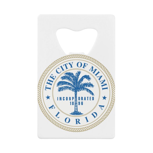 Miami Florida Credit Card Bottle Opener (Front)