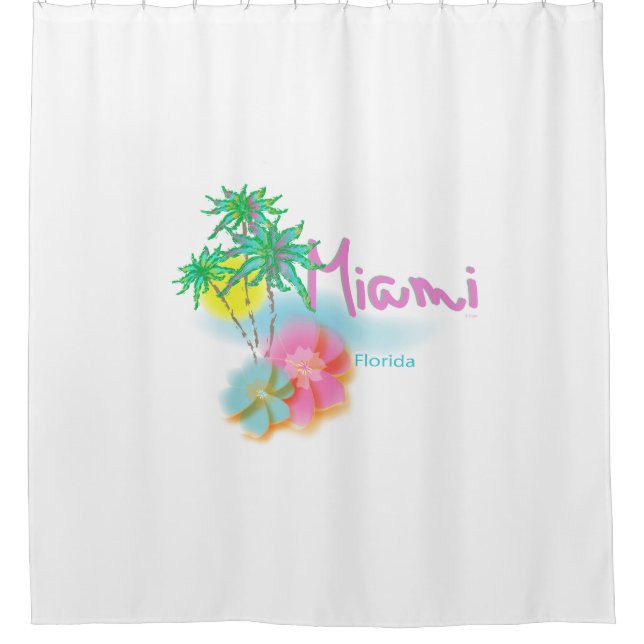 Miami, Florida Curtain Graphic Cool (Front)