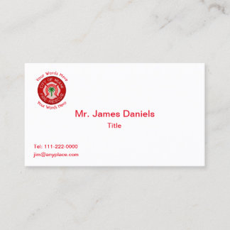 Miami Florida Fire Department Emblem Business Card