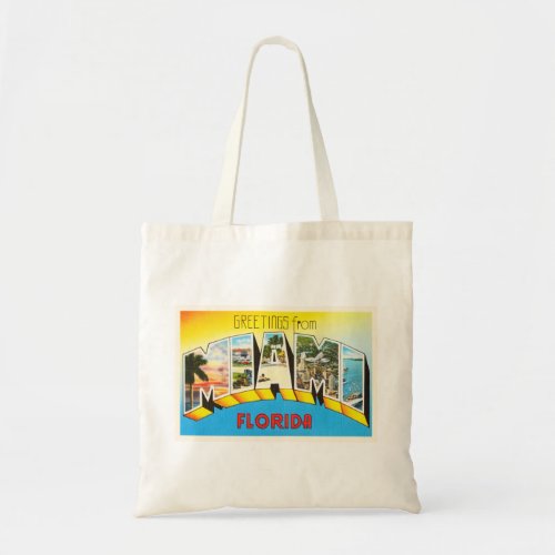 Miami Florida FL Old Vintage Travel Souvenir Tote Bag