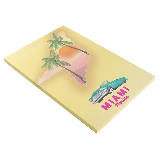 Miami Florida illustrated map poster (3/4)