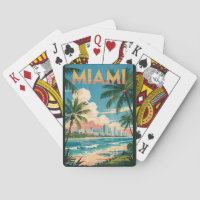 Miami Florida Illustration Travel Art Vintage