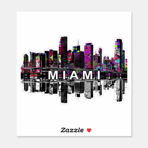Miami Florida in graffiti Sticker