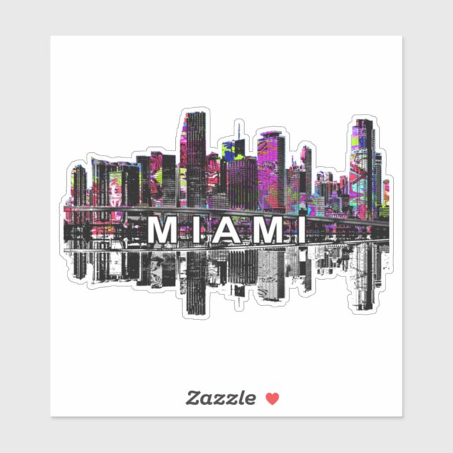 Miami, Florida in graffiti Sticker (Sheet)