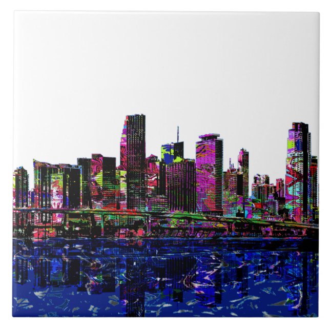 Miami, Florida in graffiti Tile (Front)