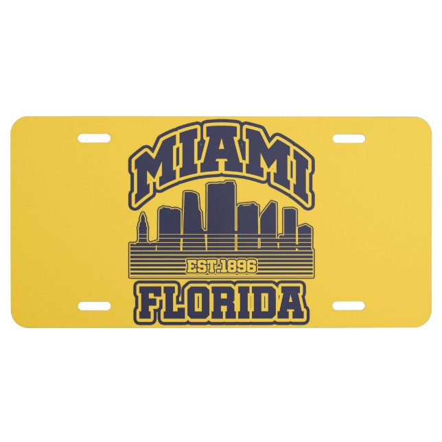 Miami,Florida License Plate (Front)