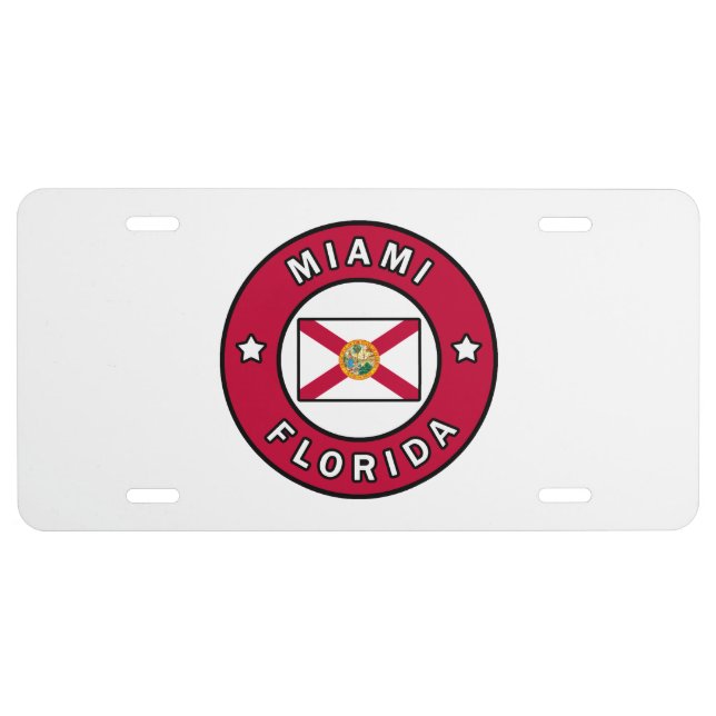Miami Florida License Plate (Front)