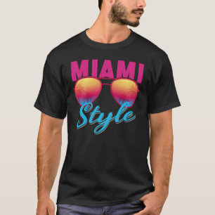 Miami Florida Miami Colorful Sunrise Sunglasses G T-Shirt