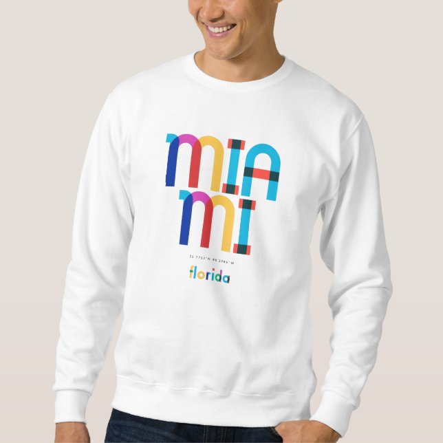 Miami Florida Mid Century, Pop Art, Sweatshirt (Front)