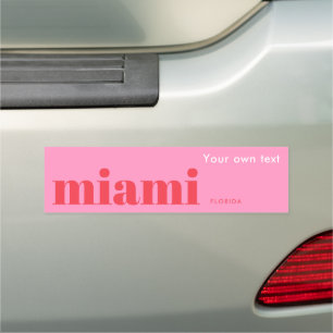 Miami Florida modern bumper Car Magnet