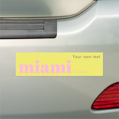 Miami Florida modern bumper Car Magnet