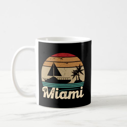 Miami Florida Palm Trees Beach Summer Surf Coffee Mug