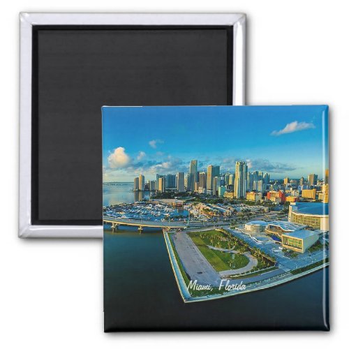 Miami Florida panoramic view Magnet