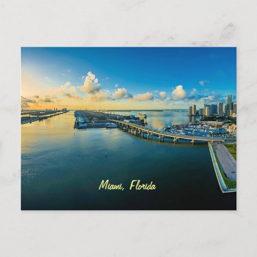 Miami Florida panoramic view Postcard