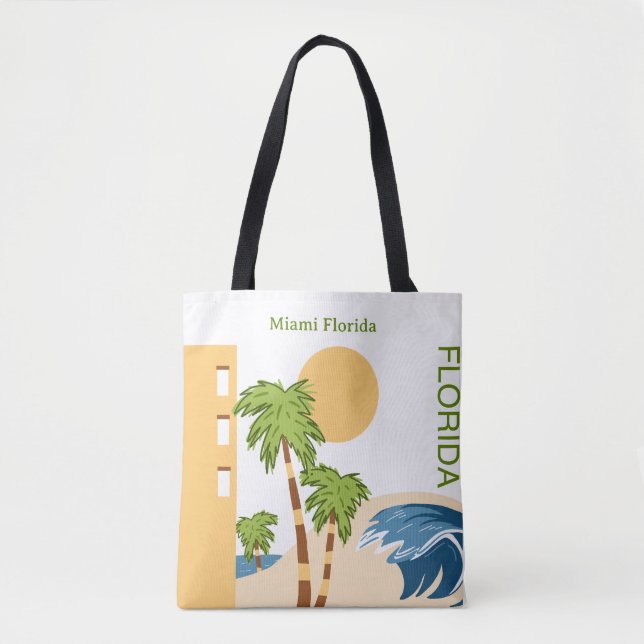 Miami Florida Personalized Tote Bag (Front)