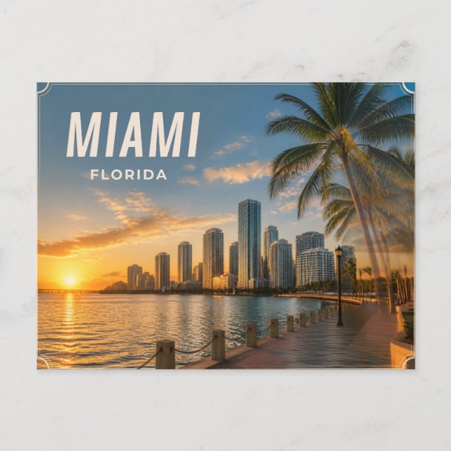 Miami Florida Postcard (Front)