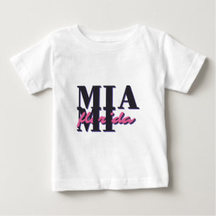 Miami Florida – Retro Bold Typography Graphic Baby T-Shirt