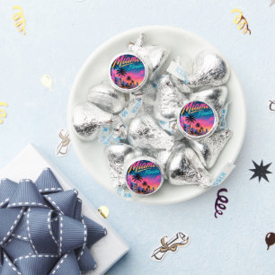 Miami Florida Retro Neon Sunset Travel Hershey®'s Kisses®